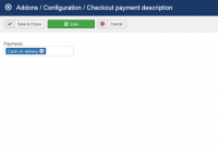 Checkout payment description