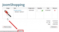 Cart product link with attribute