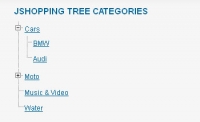 Category Tree, Horisontal, Vertical menu