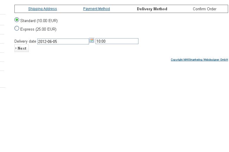 Joomshopping Delivery date Don't add time